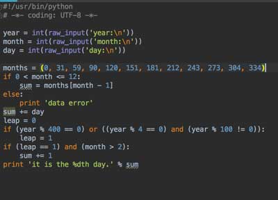 Python基础练习实例4（年月日算天数）