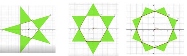 正N角星内部都是一个正多边形