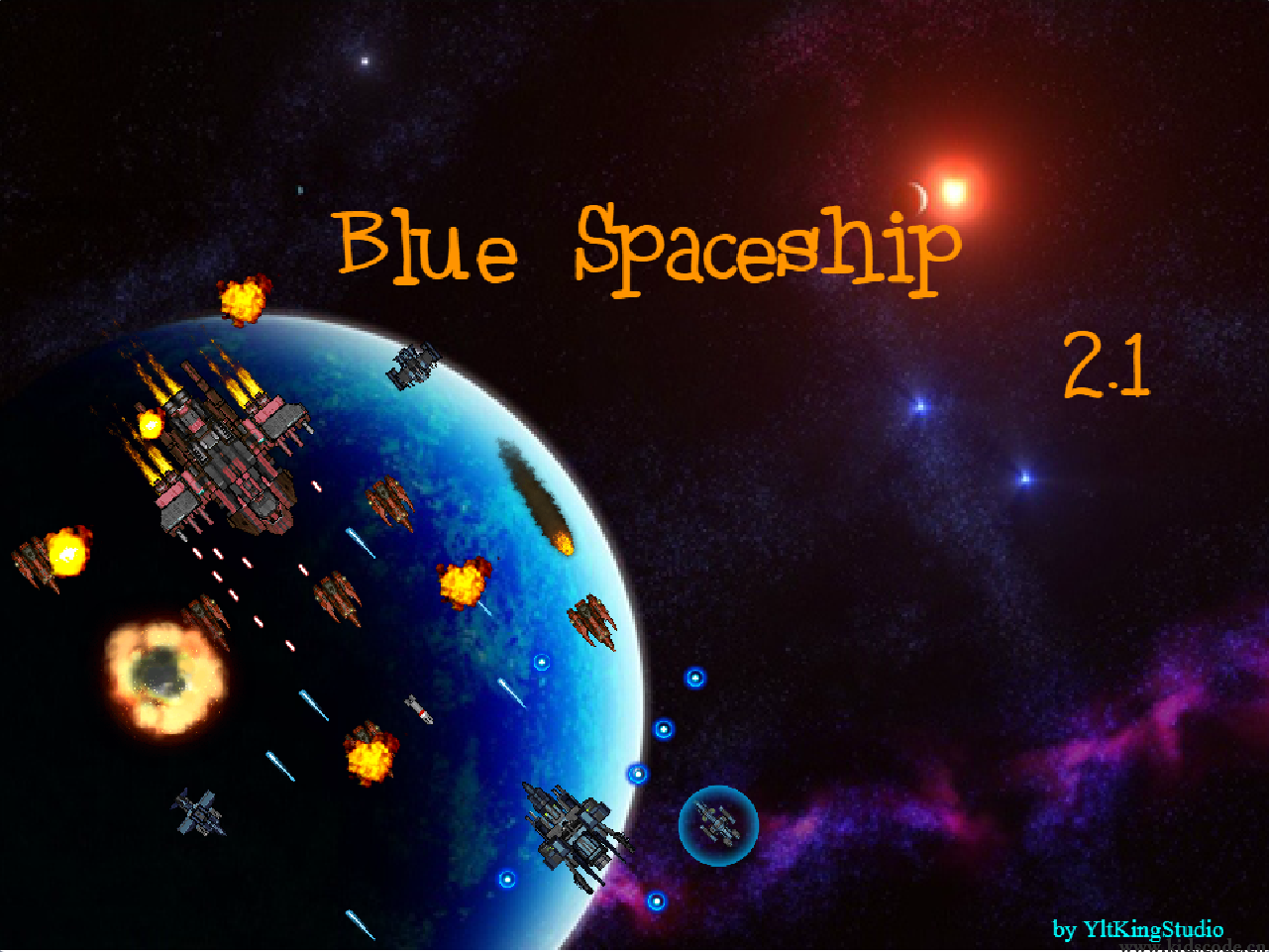 scratch作品_Blue Spaceship2.1 ，